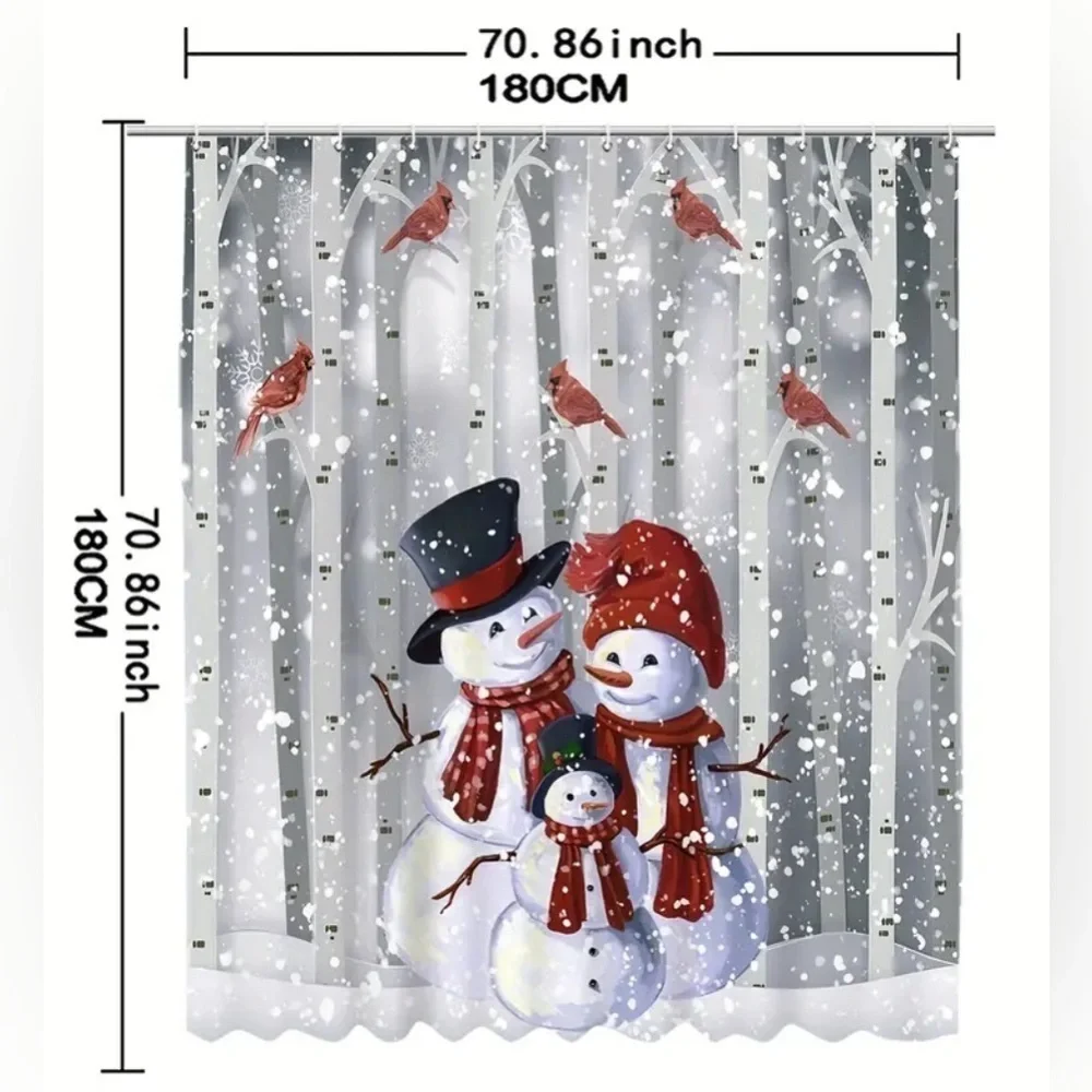 4pc Mr. & Mrs. Snowman Bathroom Set NWT
